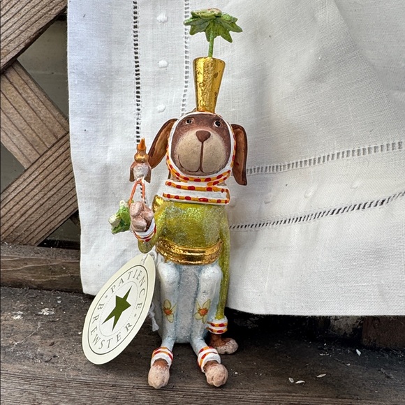 Pointer Dog Ornament POINTSITTIER by Patience Brewster. 6” Tall VINTAGE NWT - Picture 1 of 10
